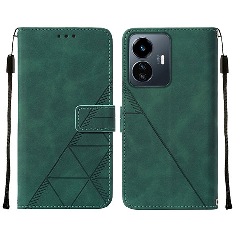 Custodia Portafoglio In Pelle Cover con Supporto Y01B per Vivo iQOO Z6 Lite 5G Verde