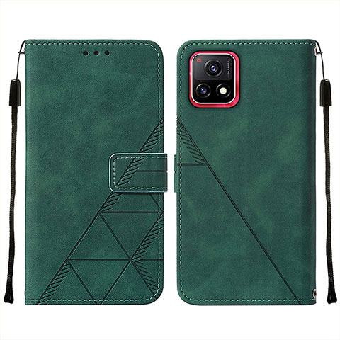 Custodia Portafoglio In Pelle Cover con Supporto Y01B per Vivo Y31s 5G Verde