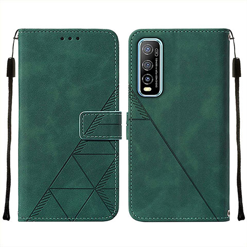 Custodia Portafoglio In Pelle Cover con Supporto Y01B per Vivo Y51s 5G Verde