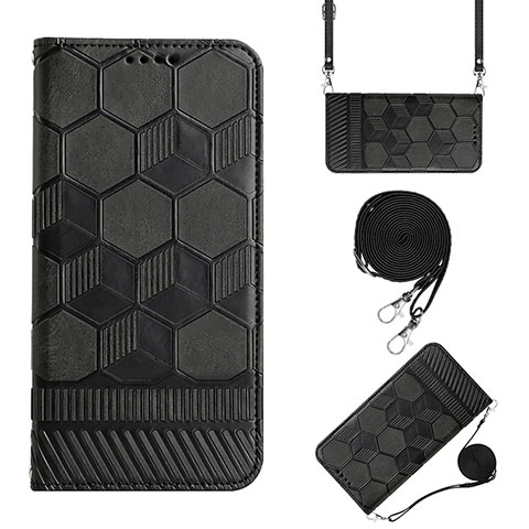 Custodia Portafoglio In Pelle Cover con Supporto Y01B per Xiaomi POCO C3 Nero