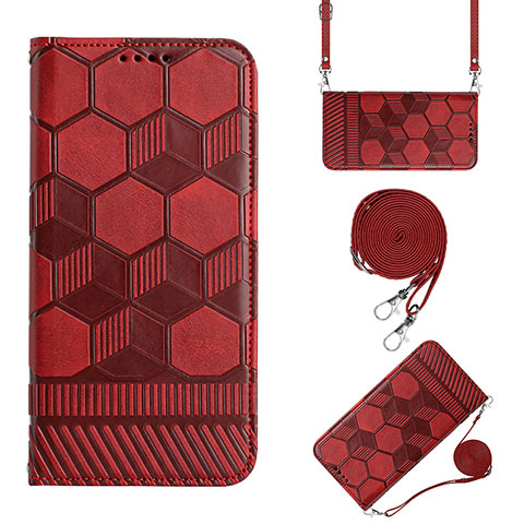 Custodia Portafoglio In Pelle Cover con Supporto Y01B per Xiaomi Redmi Note 11 4G (2022) Rosso Rosa