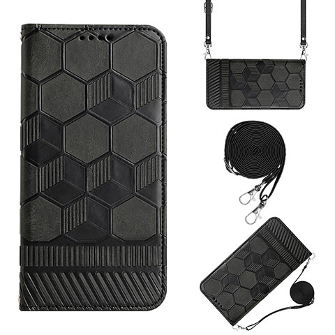 Custodia Portafoglio In Pelle Cover con Supporto Y01B per Xiaomi Redmi Note 11E Pro 5G Nero