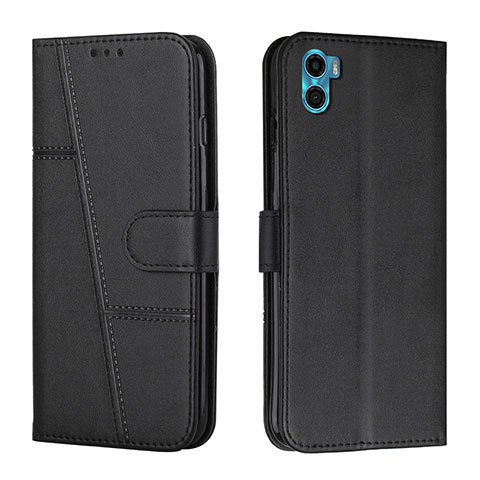 Custodia Portafoglio In Pelle Cover con Supporto Y01X per Motorola Moto E22S Nero