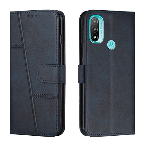 Custodia Portafoglio In Pelle Cover con Supporto Y01X per Motorola Moto E40 Blu