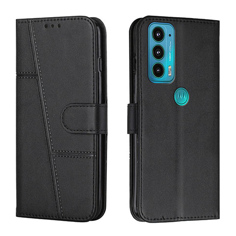 Custodia Portafoglio In Pelle Cover con Supporto Y01X per Motorola Moto Edge 20 5G Nero