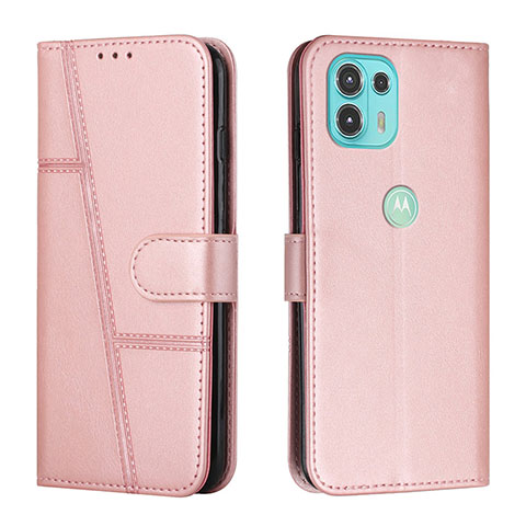 Custodia Portafoglio In Pelle Cover con Supporto Y01X per Motorola Moto Edge 20 Lite 5G Oro Rosa