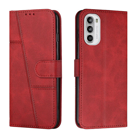 Custodia Portafoglio In Pelle Cover con Supporto Y01X per Motorola Moto Edge (2022) 5G Rosso