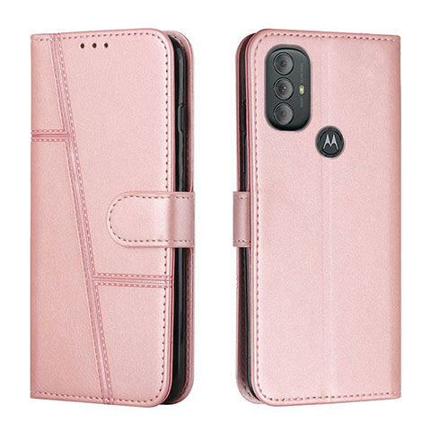 Custodia Portafoglio In Pelle Cover con Supporto Y01X per Motorola Moto G Play Gen 2 Oro Rosa