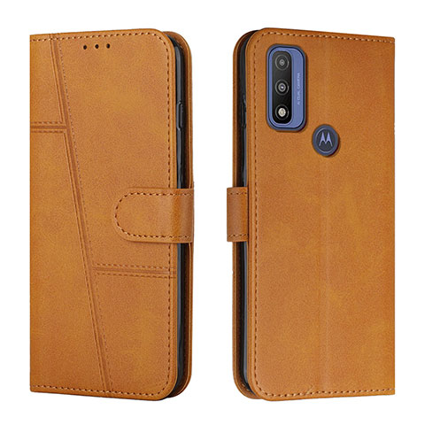 Custodia Portafoglio In Pelle Cover con Supporto Y01X per Motorola Moto G Pure Marrone Chiaro