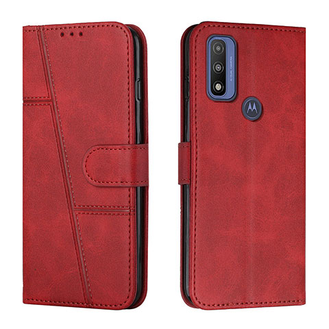 Custodia Portafoglio In Pelle Cover con Supporto Y01X per Motorola Moto G Pure Rosso
