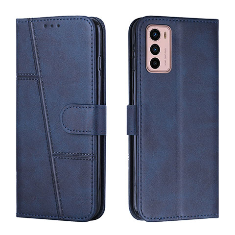 Custodia Portafoglio In Pelle Cover con Supporto Y01X per Motorola Moto G42 Blu