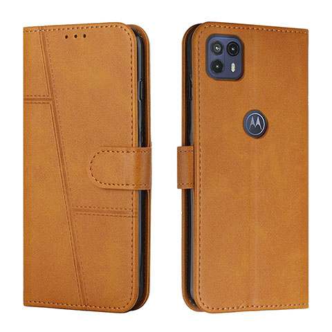 Custodia Portafoglio In Pelle Cover con Supporto Y01X per Motorola Moto G50 5G Marrone Chiaro