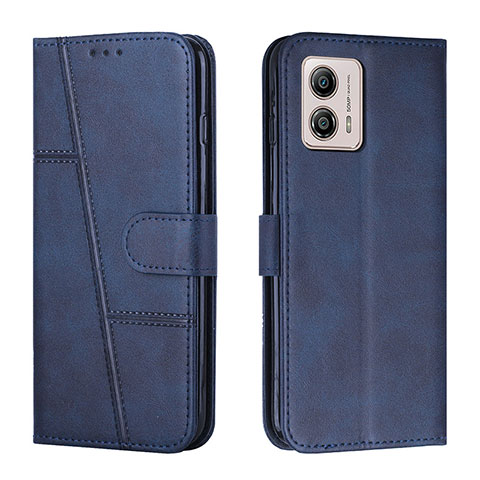 Custodia Portafoglio In Pelle Cover con Supporto Y01X per Motorola Moto G53j 5G Blu