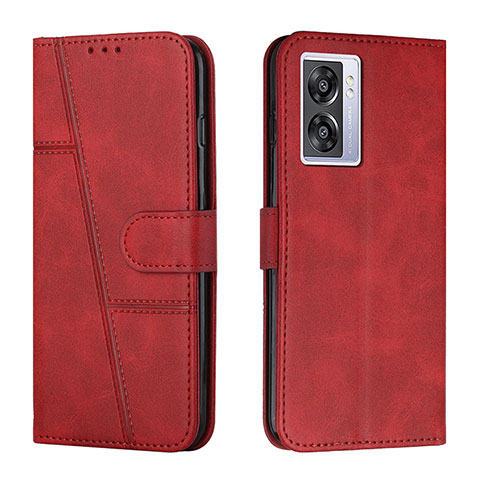 Custodia Portafoglio In Pelle Cover con Supporto Y01X per Oppo A56S 5G Rosso