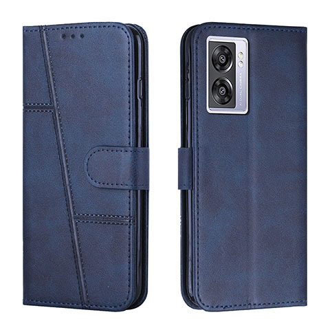 Custodia Portafoglio In Pelle Cover con Supporto Y01X per Oppo A77 5G Blu