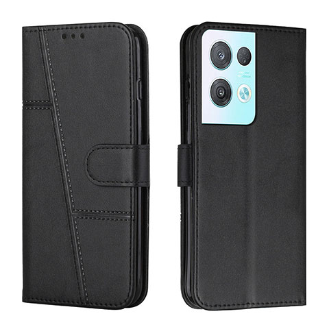 Custodia Portafoglio In Pelle Cover con Supporto Y01X per Oppo Reno8 Pro+ Plus 5G Nero