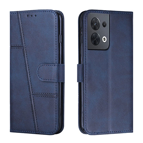 Custodia Portafoglio In Pelle Cover con Supporto Y01X per Oppo Reno9 Pro 5G Blu