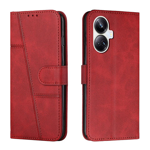 Custodia Portafoglio In Pelle Cover con Supporto Y01X per Realme 10 Pro+ Plus 5G Rosso