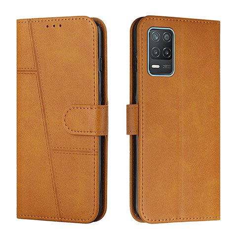 Custodia Portafoglio In Pelle Cover con Supporto Y01X per Realme 8s 5G Marrone Chiaro