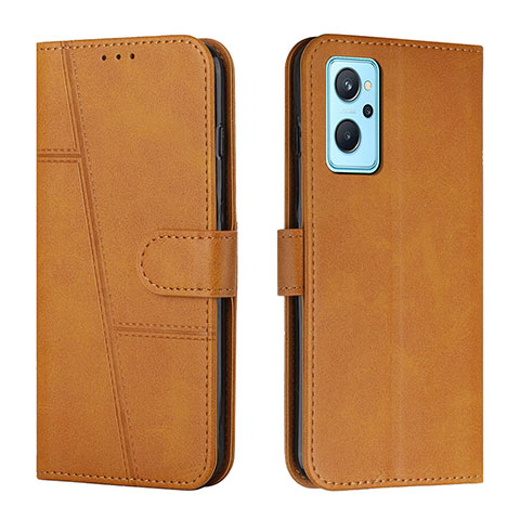 Custodia Portafoglio In Pelle Cover con Supporto Y01X per Realme 9i 5G Marrone Chiaro