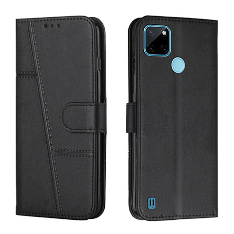 Custodia Portafoglio In Pelle Cover con Supporto Y01X per Realme C25Y India Nero