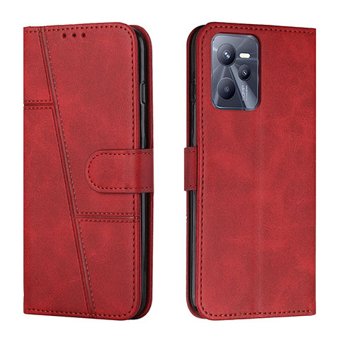 Custodia Portafoglio In Pelle Cover con Supporto Y01X per Realme C35 Rosso