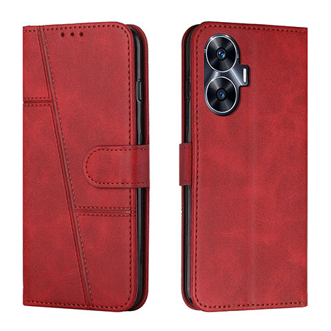 Custodia Portafoglio In Pelle Cover con Supporto Y01X per Realme Narzo N55 Rosso