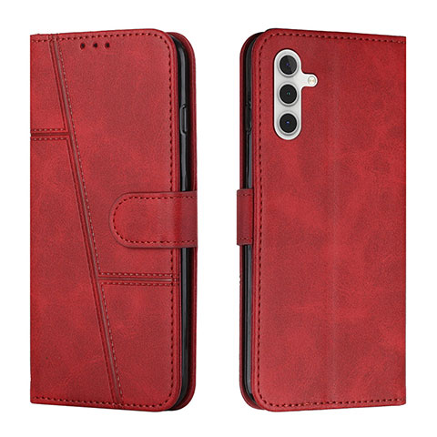 Custodia Portafoglio In Pelle Cover con Supporto Y01X per Samsung Galaxy A04s Rosso