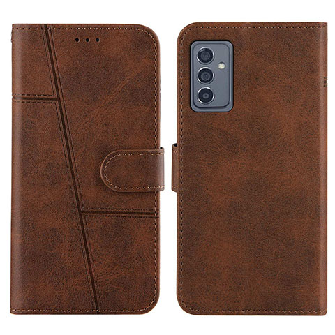 Custodia Portafoglio In Pelle Cover con Supporto Y01X per Samsung Galaxy A05s Marrone