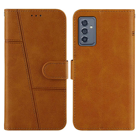 Custodia Portafoglio In Pelle Cover con Supporto Y01X per Samsung Galaxy A05s Marrone Chiaro