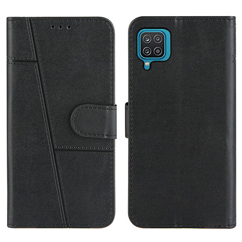 Custodia Portafoglio In Pelle Cover con Supporto Y01X per Samsung Galaxy A12 Nero