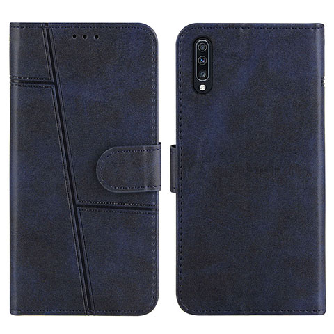 Custodia Portafoglio In Pelle Cover con Supporto Y01X per Samsung Galaxy A30S Blu