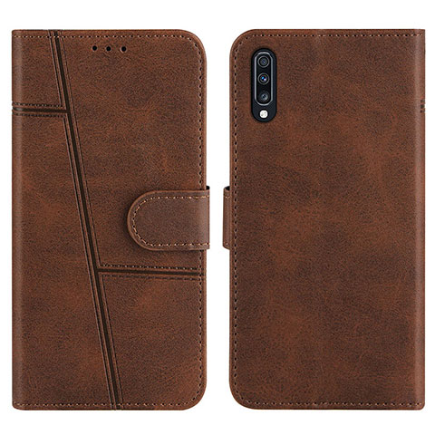 Custodia Portafoglio In Pelle Cover con Supporto Y01X per Samsung Galaxy A30S Marrone