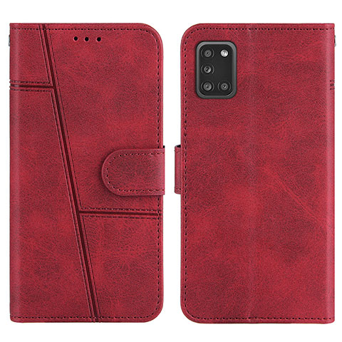 Custodia Portafoglio In Pelle Cover con Supporto Y01X per Samsung Galaxy A31 Rosso