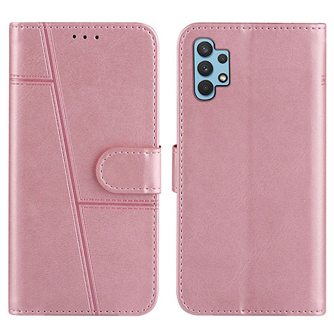 Custodia Portafoglio In Pelle Cover con Supporto Y01X per Samsung Galaxy A32 4G Oro Rosa