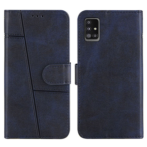 Custodia Portafoglio In Pelle Cover con Supporto Y01X per Samsung Galaxy A51 4G Blu