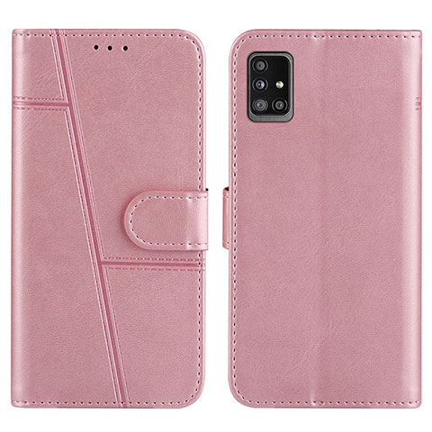 Custodia Portafoglio In Pelle Cover con Supporto Y01X per Samsung Galaxy A51 4G Oro Rosa