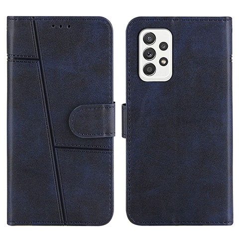 Custodia Portafoglio In Pelle Cover con Supporto Y01X per Samsung Galaxy A52 4G Blu