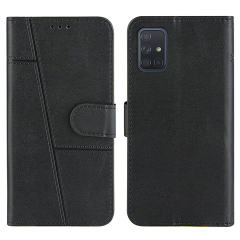 Custodia Portafoglio In Pelle Cover con Supporto Y01X per Samsung Galaxy A71 4G A715 Nero