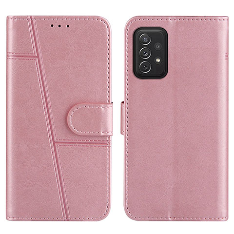 Custodia Portafoglio In Pelle Cover con Supporto Y01X per Samsung Galaxy A72 4G Oro Rosa