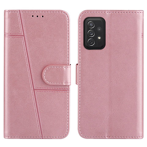 Custodia Portafoglio In Pelle Cover con Supporto Y01X per Samsung Galaxy A72 5G Oro Rosa