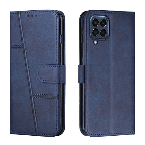 Custodia Portafoglio In Pelle Cover con Supporto Y01X per Samsung Galaxy M33 5G Blu