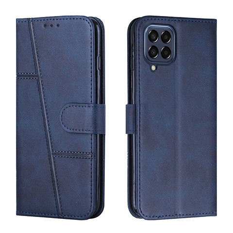 Custodia Portafoglio In Pelle Cover con Supporto Y01X per Samsung Galaxy M53 5G Blu