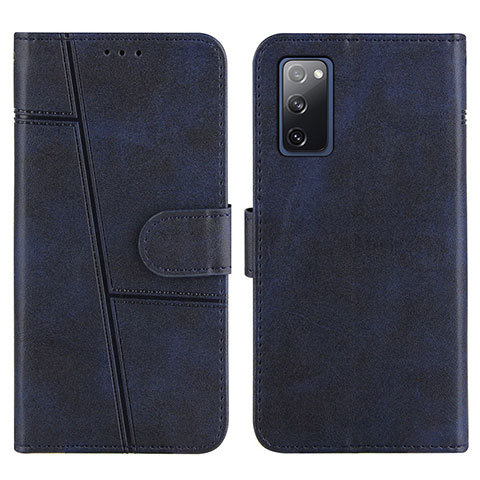 Custodia Portafoglio In Pelle Cover con Supporto Y01X per Samsung Galaxy S20 FE (2022) 5G Blu