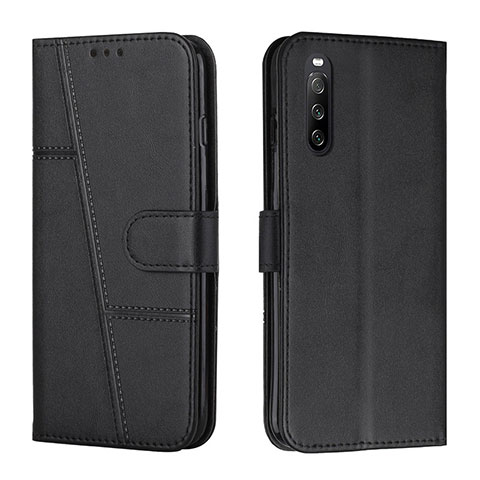 Custodia Portafoglio In Pelle Cover con Supporto Y01X per Sony Xperia 10 V Nero