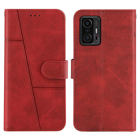 Custodia Portafoglio In Pelle Cover con Supporto Y01X per Xiaomi Mi 11T Pro 5G Rosso