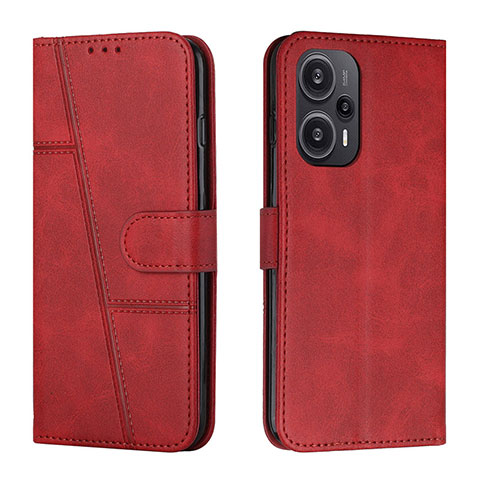 Custodia Portafoglio In Pelle Cover con Supporto Y01X per Xiaomi Poco F5 5G Rosso