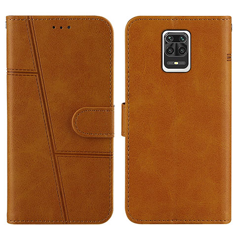 Custodia Portafoglio In Pelle Cover con Supporto Y01X per Xiaomi Poco M2 Pro Marrone Chiaro