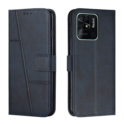 Custodia Portafoglio In Pelle Cover con Supporto Y01X per Xiaomi Redmi 10 Power Blu