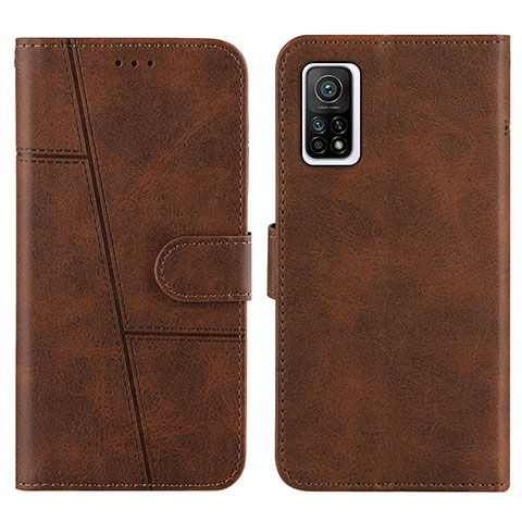 Custodia Portafoglio In Pelle Cover con Supporto Y01X per Xiaomi Redmi K30S 5G Marrone